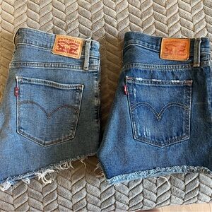 Levi's Blue Denim Cutoff Shorts